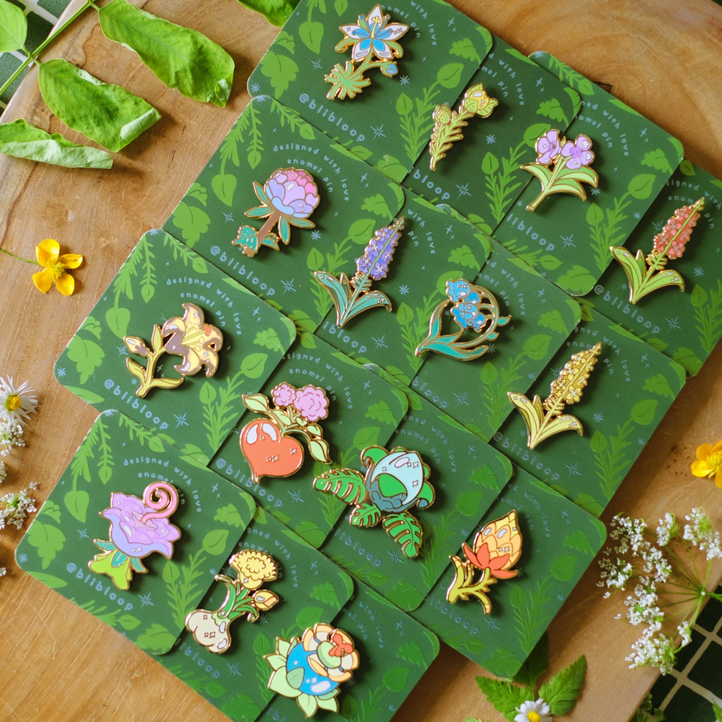 Set of 15 pins - Ultimate Flower Pack