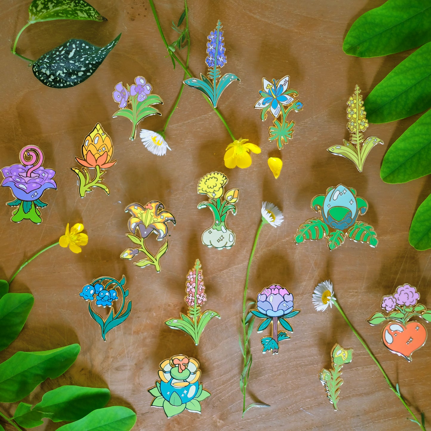 Set of 15 pins - Ultimate Flower Pack