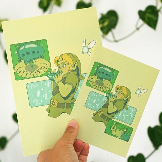 Print A6/A5 (4x6/6x8in) - Ocarina Link