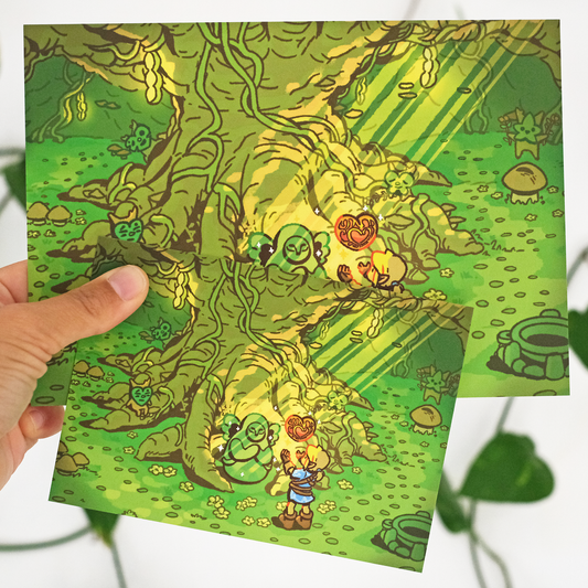 Print A6/A5 (4x6/6x8in) - Goddess Statue in Korok Forest