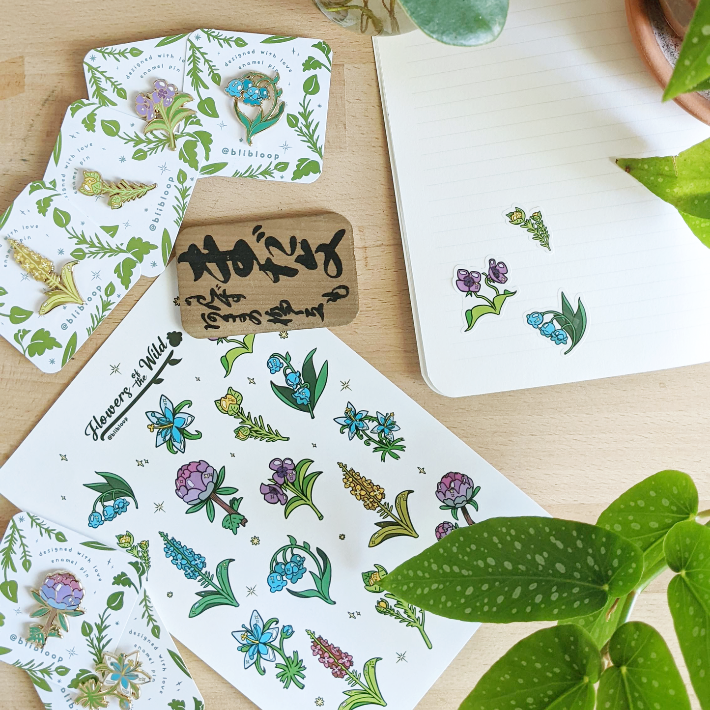 Sticker Sheet - Flowers of the Wild - 16 Stickers