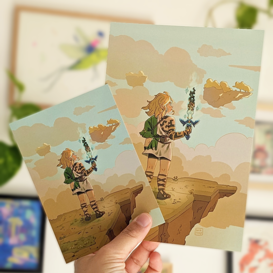 Print A6/A5 - Link with the decayed Master Sword