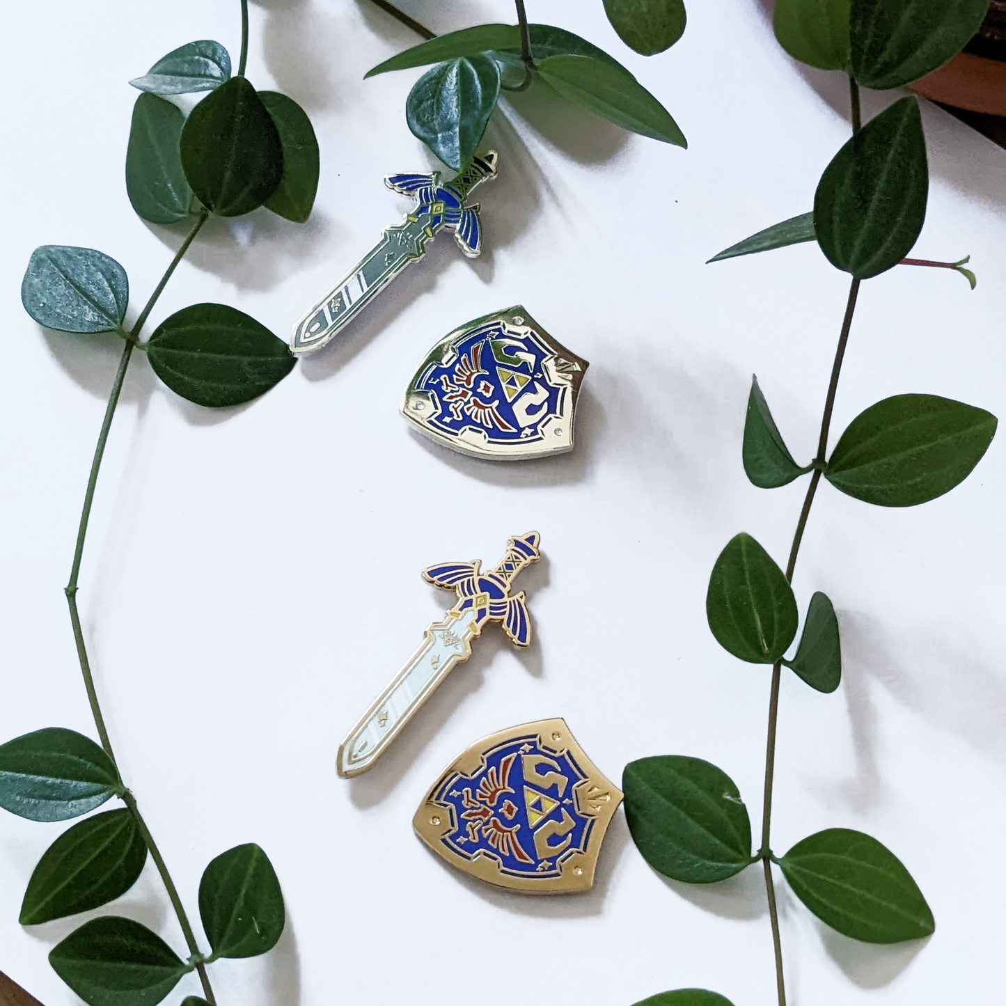 Pin Sets - Master Sword & Hyrule Shield - Gold & Silver