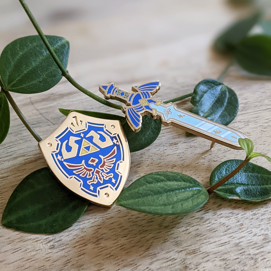 Pin Sets - Master Sword & Hyrule Shield - Gold & Silver