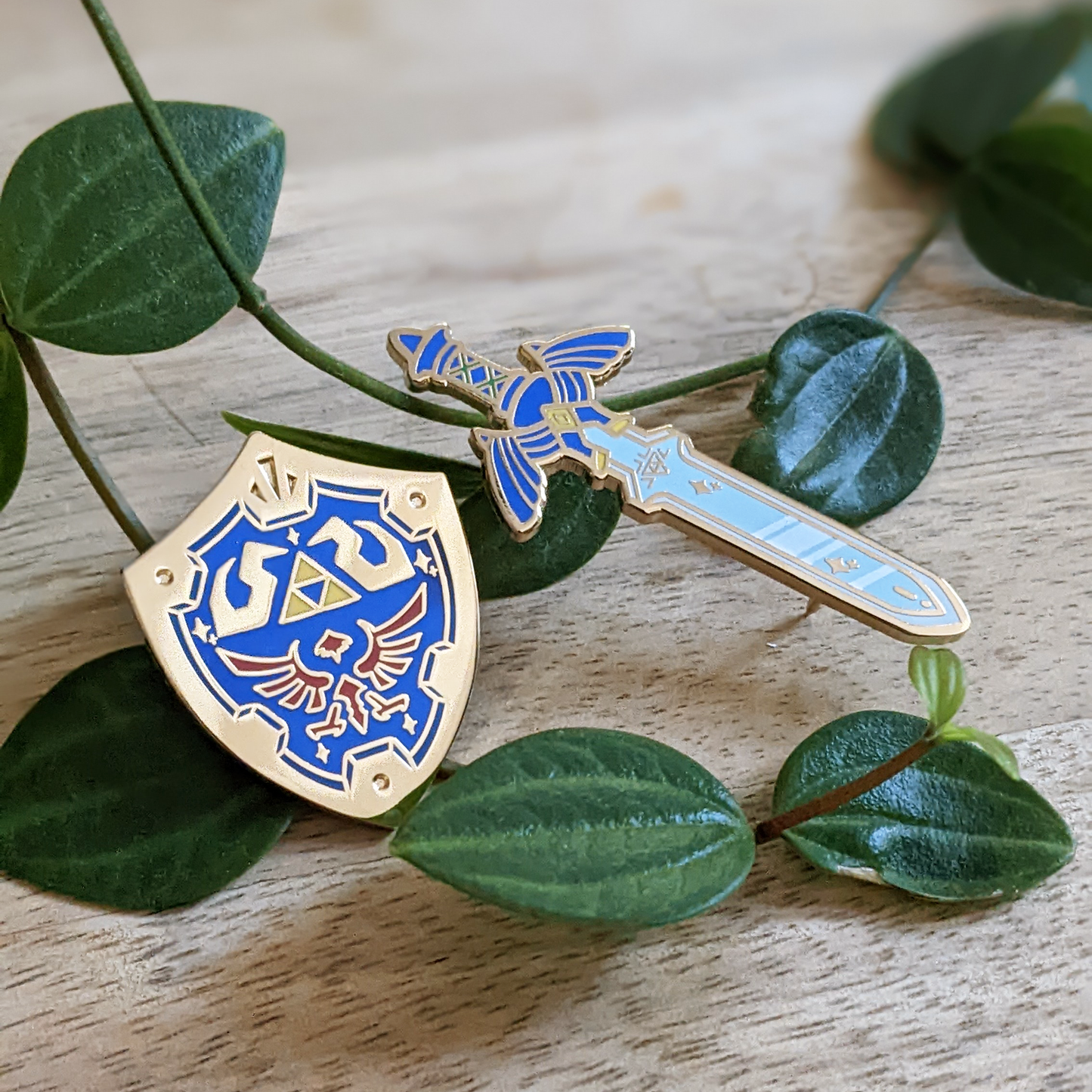 Pin Sets - Master Sword & Hyrule Shield - Gold & Silver