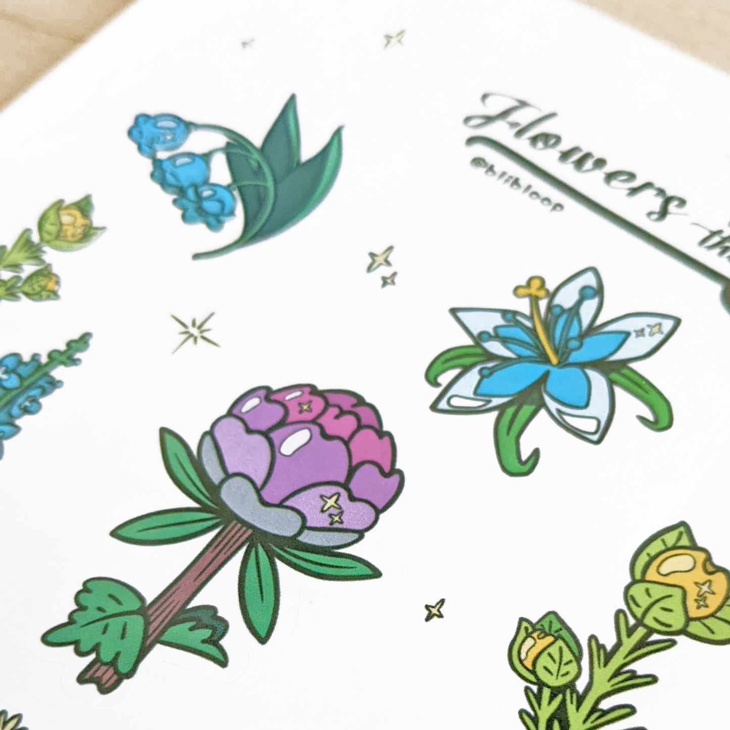 Sticker Sheet - Flowers of the Wild - 16 Stickers