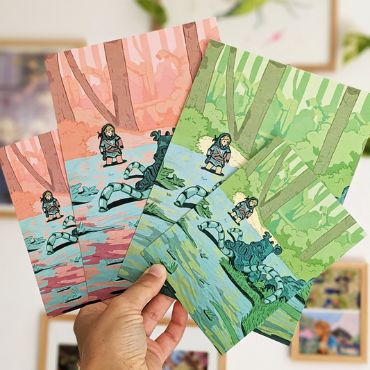 Print A6/A5 (4x6/6x8in) - Link and a decayed guardian