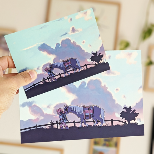 Print A6/A5 (4x6/6x8in) - Link & his Horse - Breath of the Wild