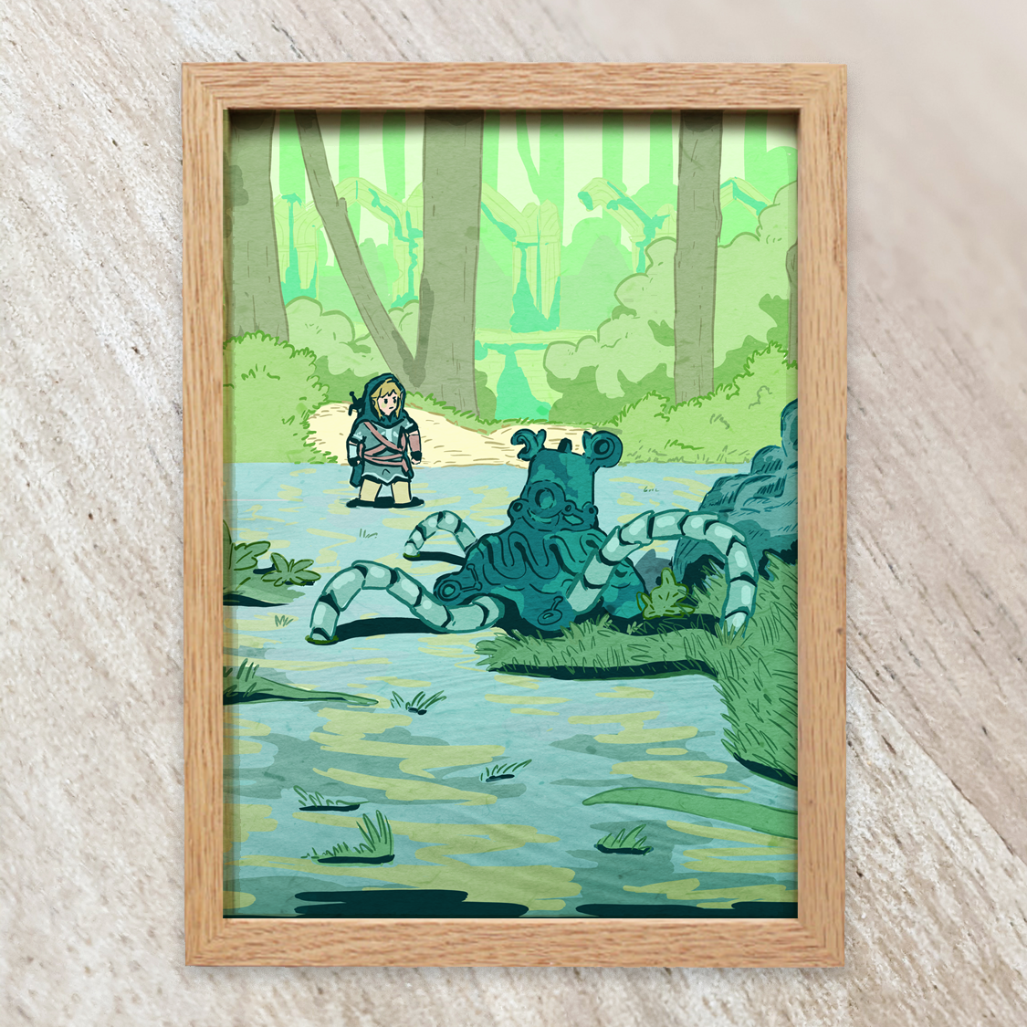 Print A6/A5 (4x6/6x8in) - Link and a decayed guardian