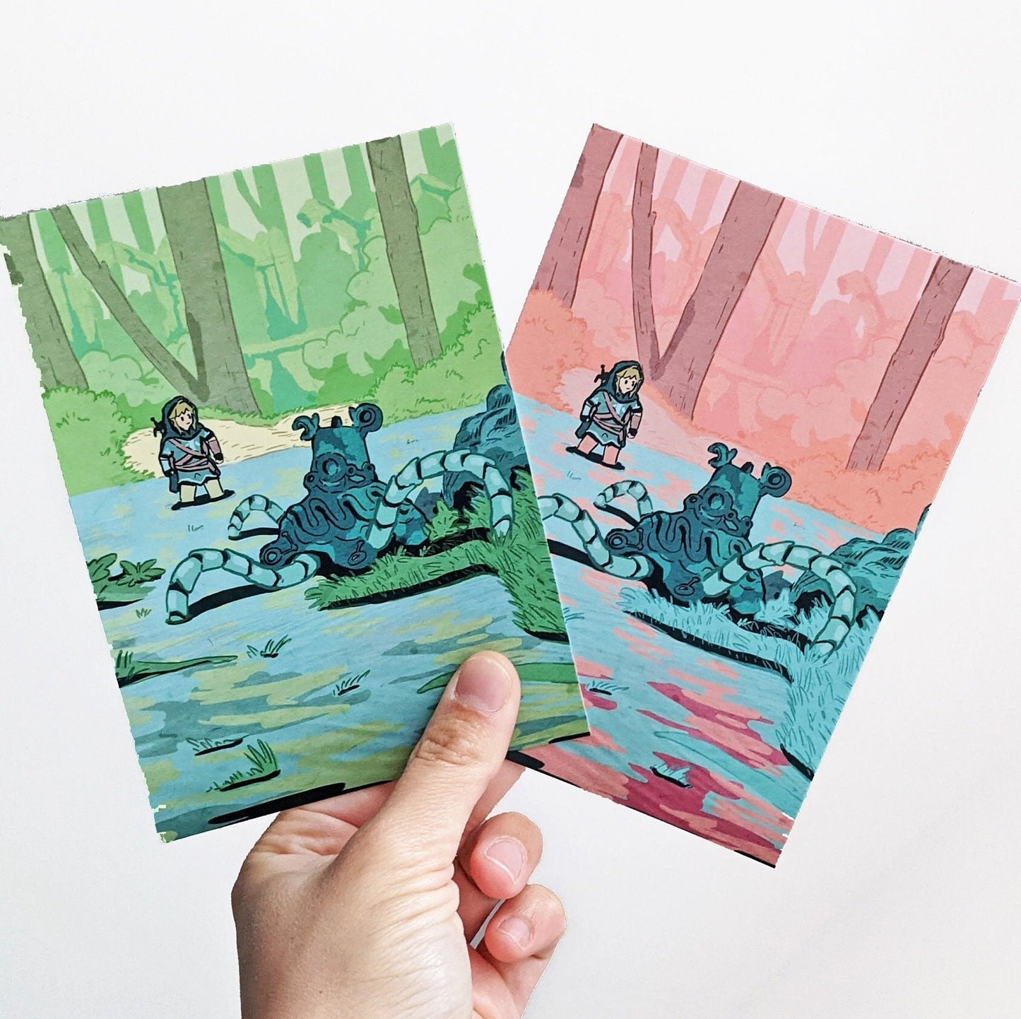 Print A6/A5 (4x6/6x8in) - Link and a decayed guardian