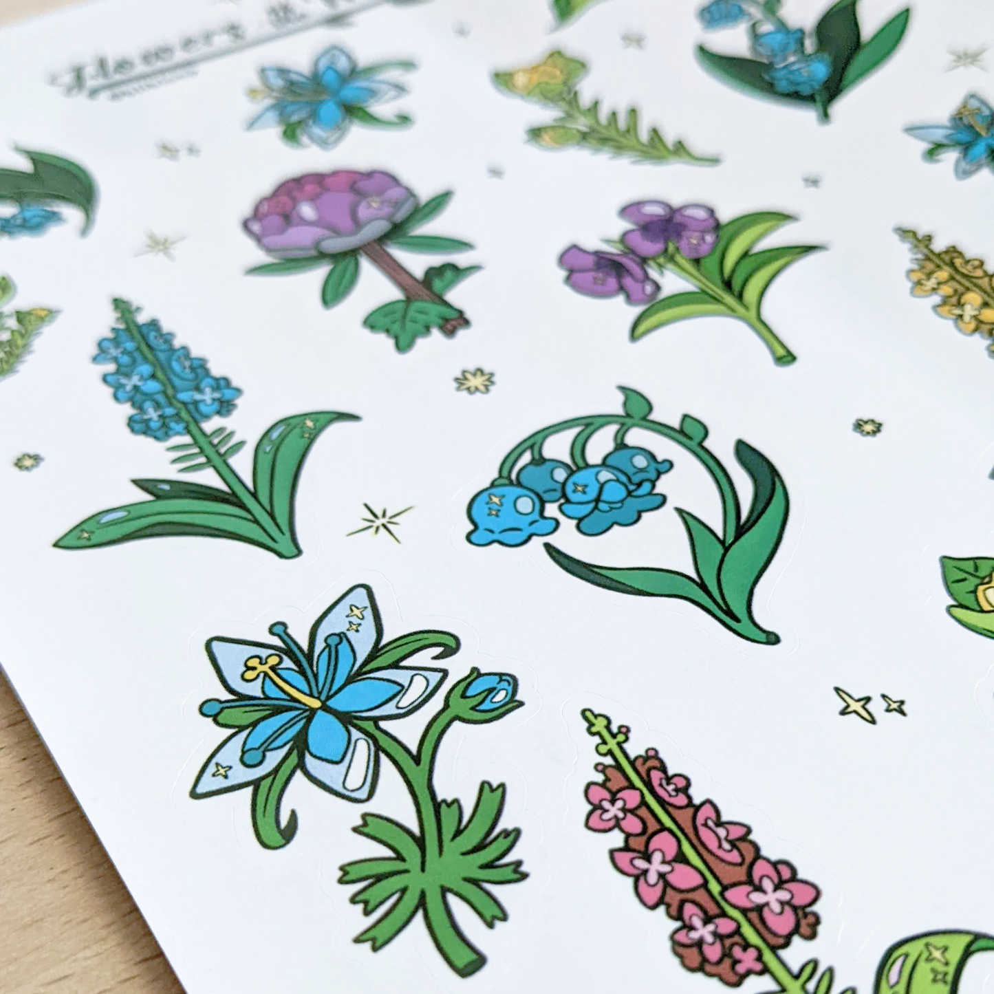 Sticker Sheet - Flowers of the Wild - 16 Stickers