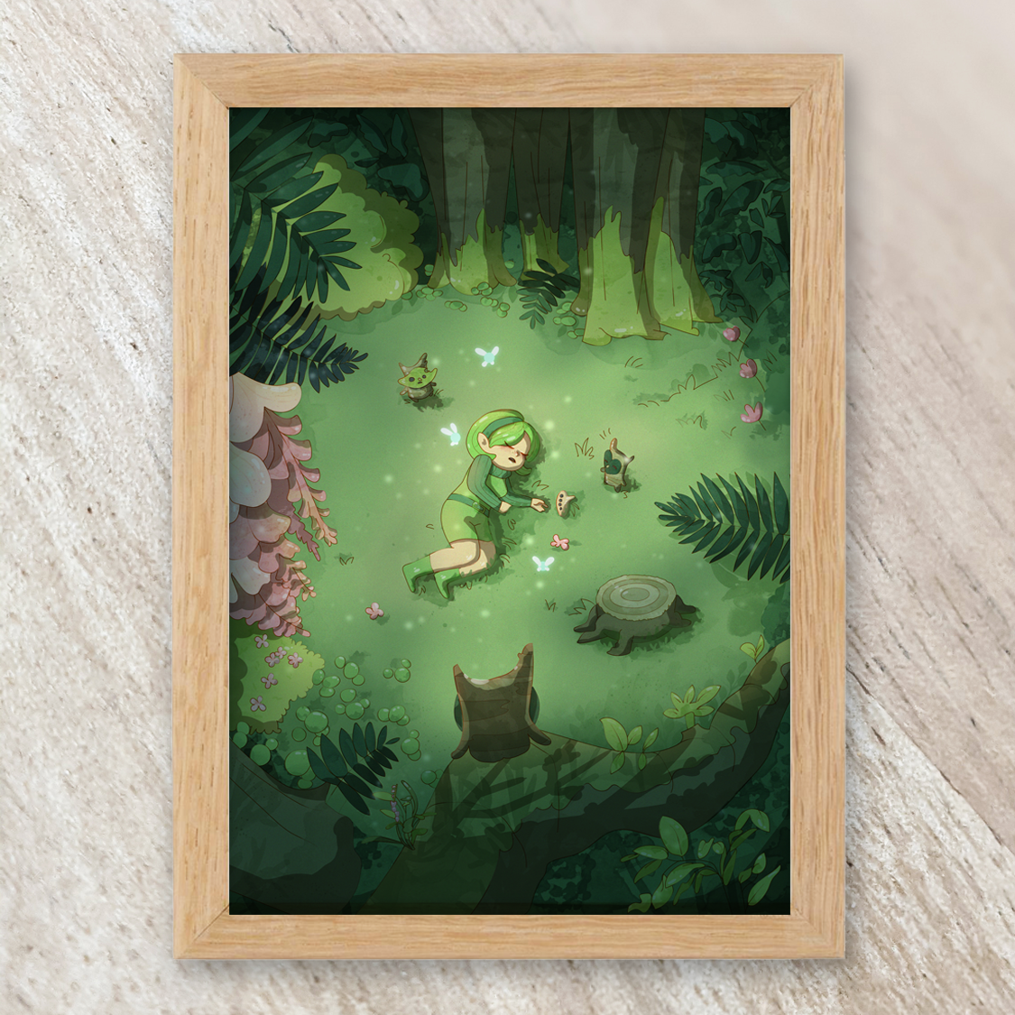 Print - Saria in the woods